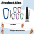 5 Sets 24 Inch Lewtemi Pen Leash Tether for Clipboard Lanyard Carpenters Pencils Holder Clips Elastic Silicone