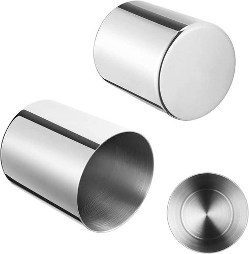 SUS304 Stainless Steel Silver Pen Holder for Desk, Heavy Duty Cylinder Pencil Holder Stand, Desktop Stationery Organizer