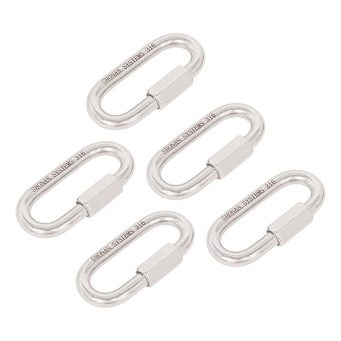 SHONAN 2.3 Inch Chain Quick Links, 5 Pcs Marine Grade Quick Link Connector, Stainless Steel 316
