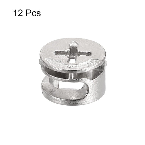 uxcell Cam Lock Nut for Furniture, 12pcs 14.6x9.5mm Joint Connector Locking Nuts for Furniture Fittings
