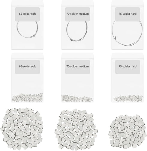 3 Gram Silver Solder, 3 Pcs Silver Wire Set, Tiny Medium Density Jewelry Precut Chips, Easy Welding Equipment