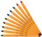 AZOR Pin Point Fine Point Writing Pens, 0.7mm Ballpoint Pens Assorted, 10 Pack (5 Black, 3 Blue, 2 Red)