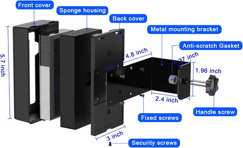 Anti-Theft Doorbell Mount, No-Drill Bracket for Video Doorbell Cover Holder, Does Not Block Sensor