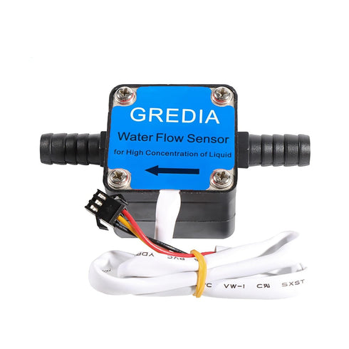 3/8" High Density Oil Flow Sensor Hall Effect Flowmeter Fluid Meter for 5-600L/H Fuel Gasoline Diesel Milk Water