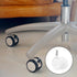 SHINEOFI 4pcs 1.5-inch 8x13mm White Swivel Locking Furniture Casters with Threaded Stem, Brake Cart Wheels Replacement