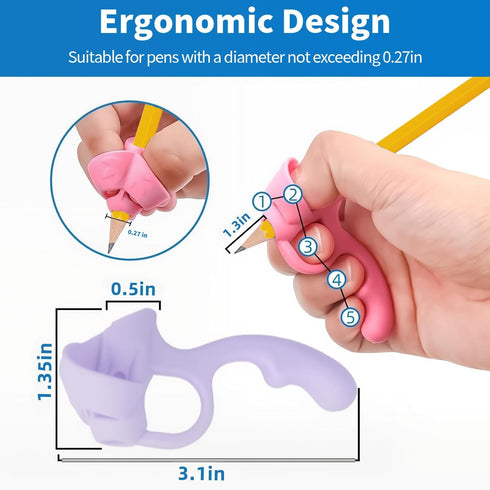 Pretwad 8 Grips for Pencil for Kids Handwriting, Pcs Pen Grips, Ergonomic Pencil Grippers Holder for Kids, Writing