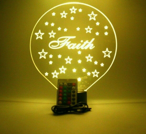 16 Twinkling Stars Twinkle Night Sky Night Light Up Table Desk Lamp LED Personalized Free Engraved, It's Wow