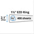 Avery 09401 Durable View Binder, 1.5-Inch Capacity EZD Rings, Letter Size, White, 1/EA