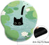Blusabaca Mouse Pad with Wrist Rest, Cat Lotus Leaf Ergonomic Mouse Pads Wrist Support for Desk, Cute Gaming Mousepad