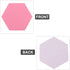 HOMSFOU 12 Pcs Felt Backdrop Wall Sticker - Hexagonal Memo Board Tiles in Pink for Office Decor