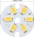MECCANIXITY COB LED Light Chip Bead 3W 120lm 3000-3200K 23mm 9-11VDC Energy Saving Bulb for Spotlight Floodlight Replacement Warm White 5Pcs by MECCANIXITY