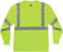 Ergodyne GloWear 8391 ANSI High Visibility Lime Reflective Long Sleeve Safety Shirt, 2XL