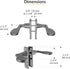 Set 5/8" 1-3/8", 2-1/2" 1-3/4" 3-1/2" Brixwell Lever Latch with Night Lock Aluminum Construction for Door Thickness