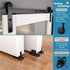 ZEKOO Sliding Barn Door Hanger, Roller, Stopper, Floor Guide, Anti-Jumper Accessories for Third, Fourth Door
