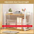 Office Desk Shelf Organizer, Wood Desktop Bookshelf Supplies Storage Rack, Shelf for Top of Desk and Dresser