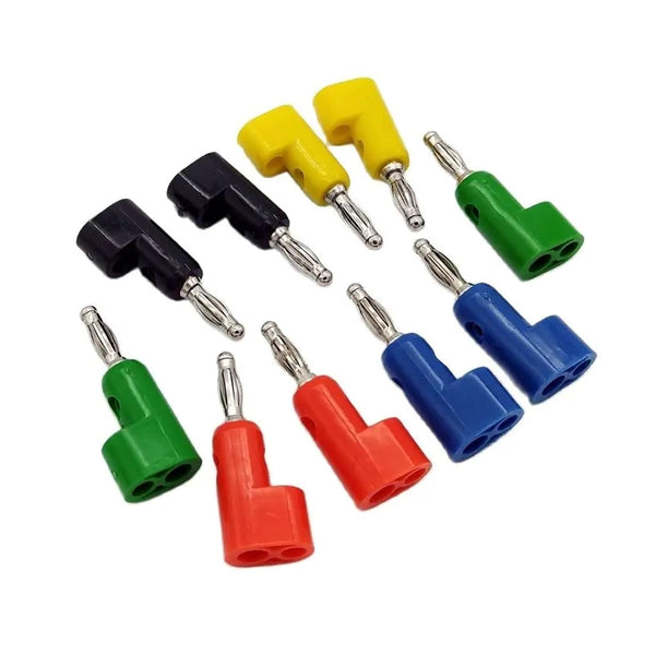 Qingdinu 40 Pcs Gun Type 4mm Banana Plug Screw Fix Stackable Connector(Black)