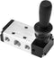 JIUWU 4H210-085 Way Pneumatic Air Hand Lever Operated Valve, Manual Control Valves Port 1/4 Inches