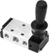 JIUWU 4H210-085 Way Pneumatic Air Hand Lever Operated Valve, Manual Control Valves Port 1/4 Inches