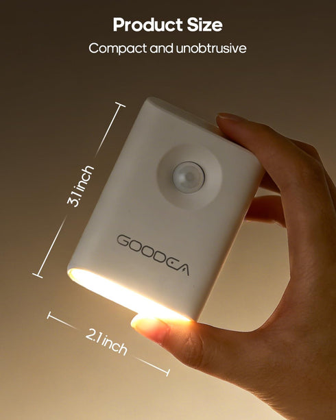 Dimmable 3000K Rechargeable Battery Night Light with Motion Sensor, Wireless, Magnetic & Stair Light, Portable Mini