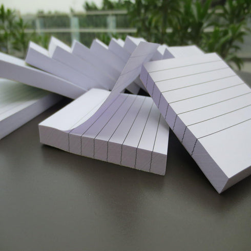White Sticky Notes Lined 3x3 inches, 12 Pads/Pack, 100 Sheets/Pad, Self-Stick Note Pads with Lines, Office Supplies