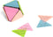 Poppin Sticky Notes Ball, Triangular Sticky Notes Set, Pastel Transparent Memo Ball with 4 Colors