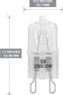 12Vmonster 10 Pack Q20/G9/CL/120V G9 20 120 T4 Bulb Crystal Clear Lense JCD Watt Volt JD Type Halogen House Hold Light