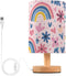 ALAZA Flower Rainbow Heart Lamp for Girls Boys Bedroom Bedside Table Lamp