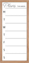 MCS 14x30 Walnut Framed Dry Erase Weekly Planner Whiteboard for Wall, Family Weekly Planner for Events