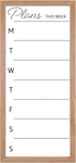 MCS 14x30 Walnut Framed Dry Erase Weekly Planner Whiteboard for Wall, Family Weekly Planner for Events