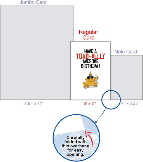 The Best Card Company Funny Birthday Pun Card, 5x7 Inch, Multicolored, Includes Envelope, 30% Recycled Content
