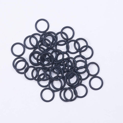 Othmro 50pcs Nitrile Rubber O-Rings, 2mm Wire Dia 16mm OD for Oil or Air Sealing, Black