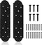 I Shape Steel Flat Bracket, 4 Pcs 10" X 3" Flat Fixing Mending Plates with Screws Set for Wood Lumber Timber Connectors