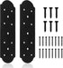 I Shape Steel Flat Bracket, 4 Pcs 10" X 3" Flat Fixing Mending Plates with Screws Set for Wood Lumber Timber Connectors