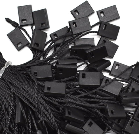 Hang Tag String Black 7" 1000Pcs Nylon Snap Lock Pin Loop Fastener Hook Ties for Easy Attachment