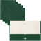 Better Office Products Two Pocket Portfolio Folders, 50-Pack, Dark Green, Letter Size Paper Folders