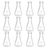 PATIKIL 12 Pcs Erlenmeyer Flask, 25ml Narrow Mouth Graduated Borosilicate Glass for Lab Chemistry Study