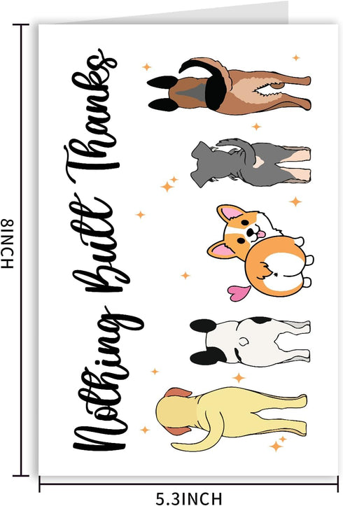 ONECHI Cute Dog Thank You Card for Teachers Boss Friends, Funny Appreciation Gifts for Women Men, Veterinarian Gifts