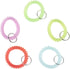 BIHRTC 5pcs Colorful Wristband Stretch Spring Spiral Coil Keychain Bracelets for Gym Pool ID Badge Outdoor Activities