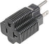 NEMA 5-15P to 5-15/20R Adapter, 15 Amp Household Plug to 20 Amp T-Blade Female Adapter