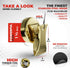 Force Magnet- Magnetic Clips Pack of 10 - Premium Quality Super Strength Magnet Clips with Anti Scratch Pads - Make Notes, Remember Appointments and Hang Keys on Metal Surfaces-Heavy Duty (Gold)