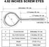 YGAOHF 5 Inch Lag Eye Bolts, Heavy Duty Stainless Steel Eye Bolts with 500 LBS Capacity