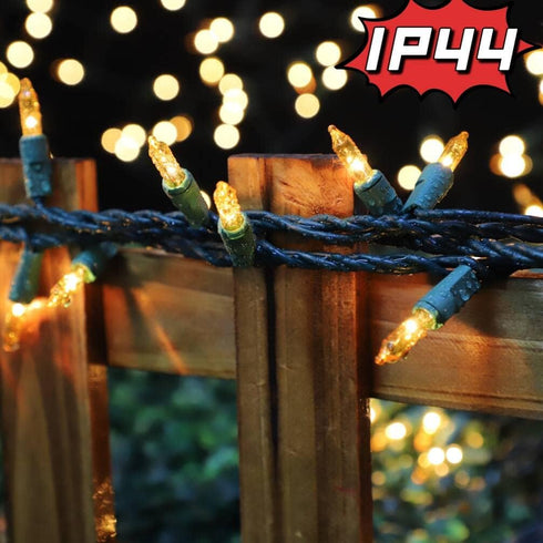 Light,100 Count LAMPHOME Christmas String Incandescent Mini String Light for Indoor & Outdoor Use (Yellow)