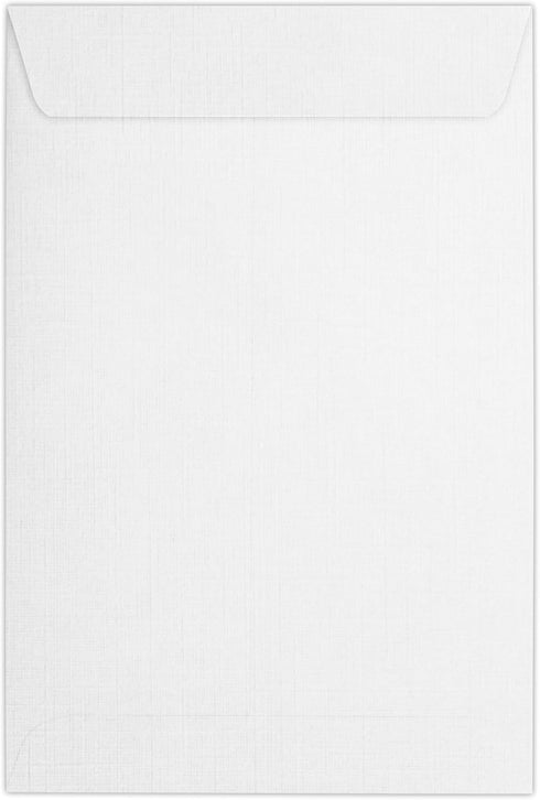 LUXPaper 6 x 9 Open End Envelopes | Peel & Press | White Linen | 80lb. Text | 50 Qty by LUXPaper