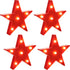 Jutom 4 Pieces Star Night Lights LED Plastic Star Shaped Sign Lighted