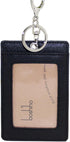 Boshiho Vertical Style Leather ID Card Badge Holder with Keychain