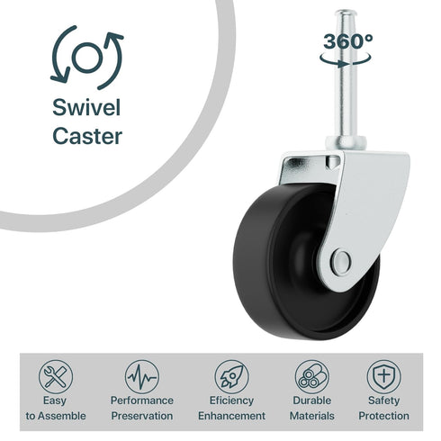 12293 Replacement Caster Wheel for Wet Dry Vacuums Compatible with Ridgid DeWALT Craftsman Shop Vac