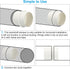 6 Inch PATIKIL Backdraft Damper, PVC Ducting Hose Airflow Insert Backflow Preventer Shutter, One-Way Draft Stopper