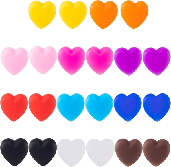 HINZIC Heart Eyeglasses Ear Grips Silicone Retainers Behind The Ear Hooks Holder