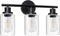 Unicozin Modern Bathroom Light Fixtures, 3 Light Vanity Lights, Black Wall Lamp