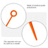 Biologix 100Pcs 10ul Disposable Inoculating Loop, Gamma Sterile Plastic Sampling Rod, Orange Polypropylene Inoculation